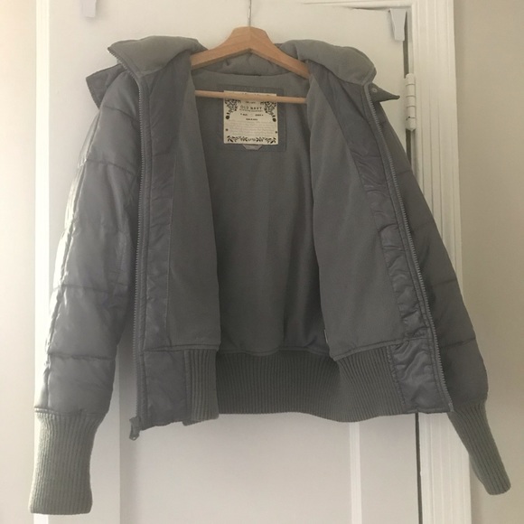 Old Navy Cozy Fleece-lined Grey Puffer - Picture 1 of 9
